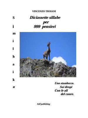 cover image of Diciassette sillabe per 999 pensieri